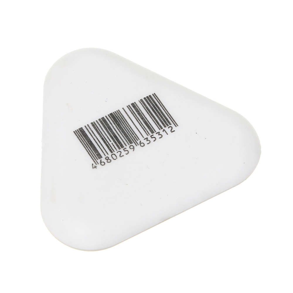 Ластик ClipStudio Альфа 4,5х4,5х0,9см, треугольный белый, улучшенное стирание, ТПР, арт.№ 607-011