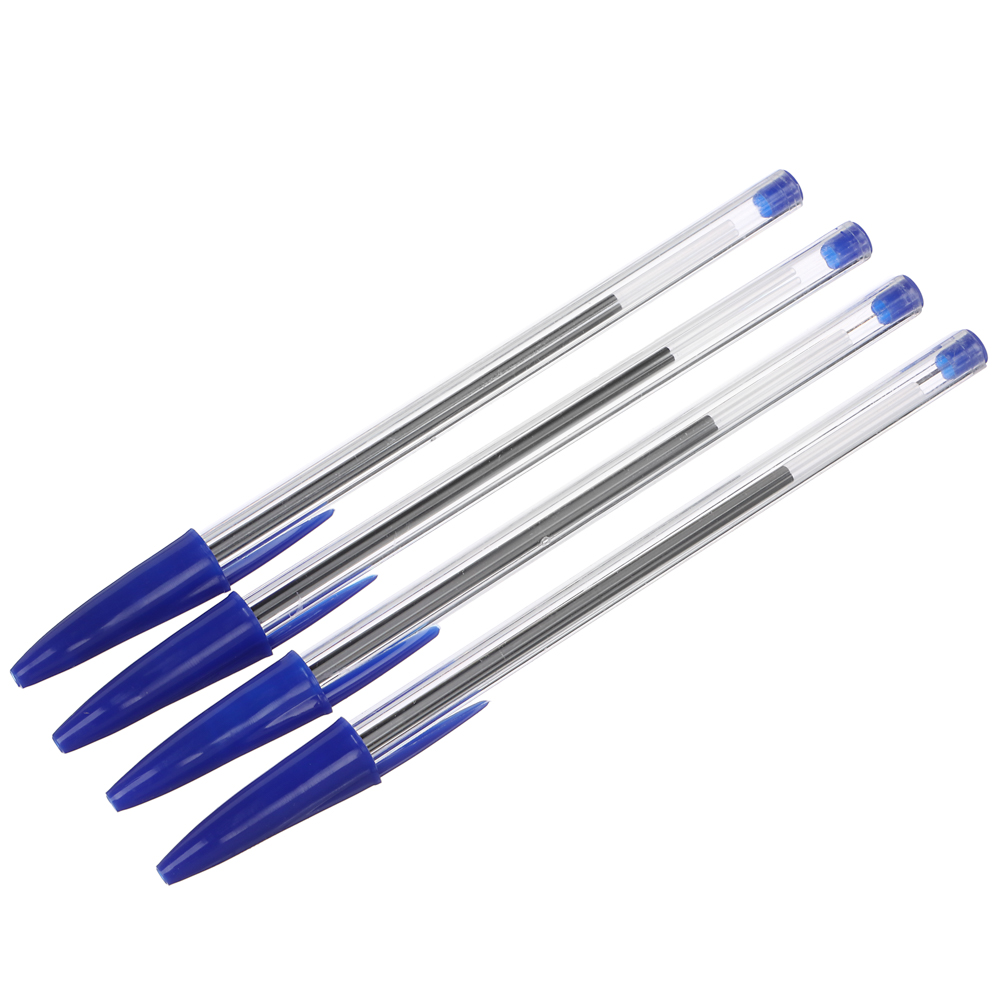 ClipStudio Набор ручек шариковых 4 шт, синие, в пакете с подвесом, арт.№ 526-158