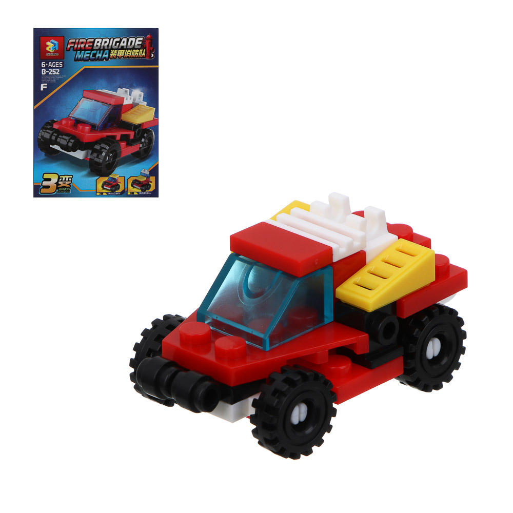 ИГРОЛЕНД Конструктор "Пожарная бригада" 8 в 1, 8х3,5х11 см, ABS, арт.№ 265-672