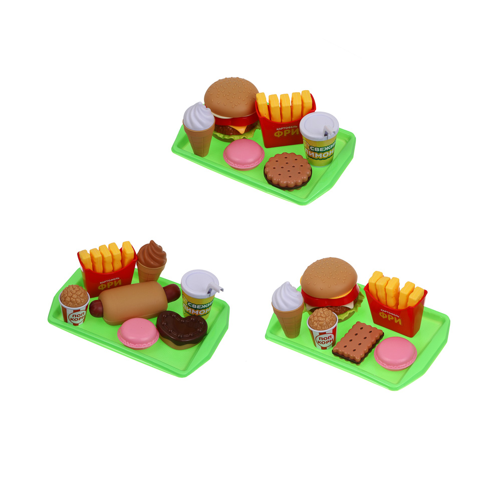 ИГРОЛЕНД Набор игровой "Кафе", 5-9пр., ABS, 19, 5х26х5см, 3 дизайна, арт.№ 294-075