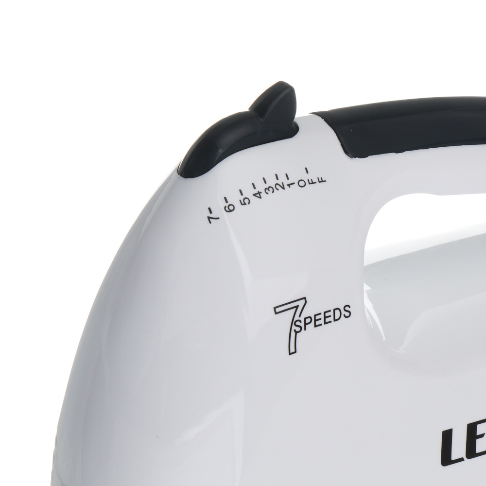 LEBEN Миксер ручной, 300Вт, 7 скоростей, 2 пары насадок из нерж.стали, корпус пластик, арт.№ 269-065