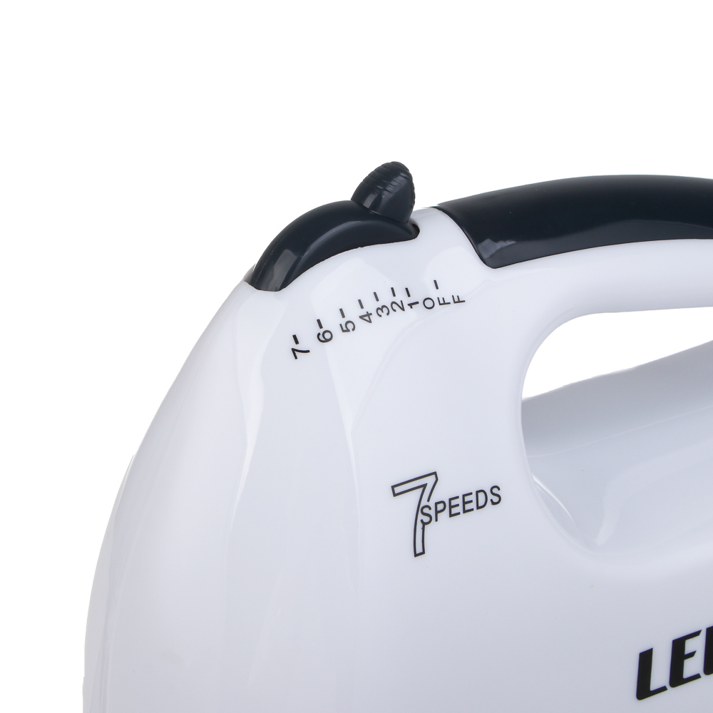 LEBEN Миксер кухонный 350Вт, 7 скоростей, 4 насадки, металлическая чаша 2л, арт.№ 269-068