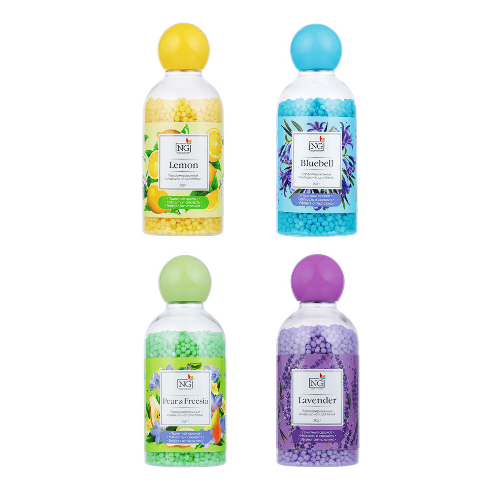 NEW GALAXY Ароматизатор для белья, 250 гр., 4 аромата (lavender, lemon, bluebell, pear&freesia), арт.№ 778-021