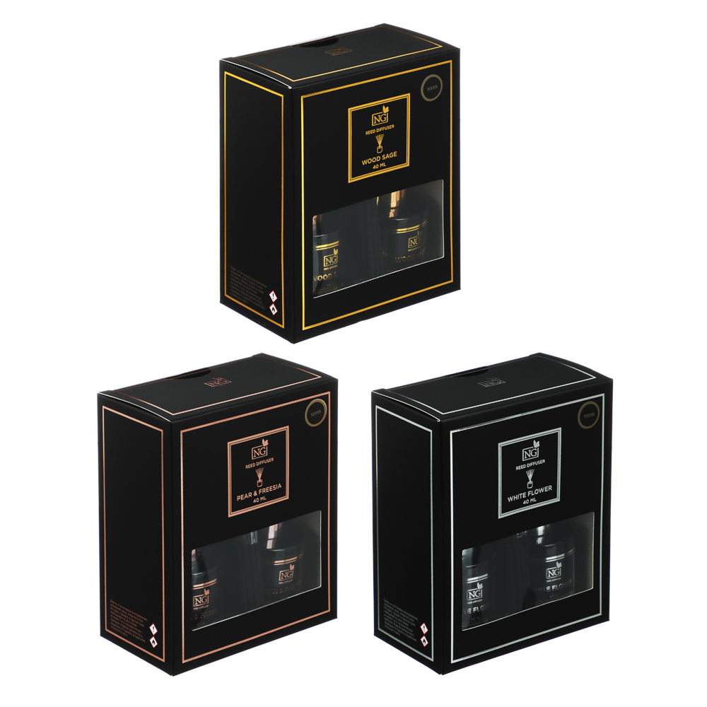 NEW GALAXY Набор LUX ароматизатор-диффузор 2 шт., 40мл, Pear&Freesia,Wood Sage,White Flower, арт.№ 778-022