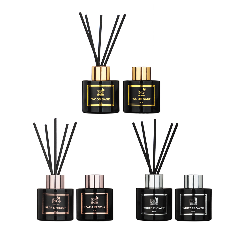 NEW GALAXY Набор LUX ароматизатор-диффузор 2 шт., 40мл, Pear&Freesia,Wood Sage,White Flower, арт.№ 778-022
