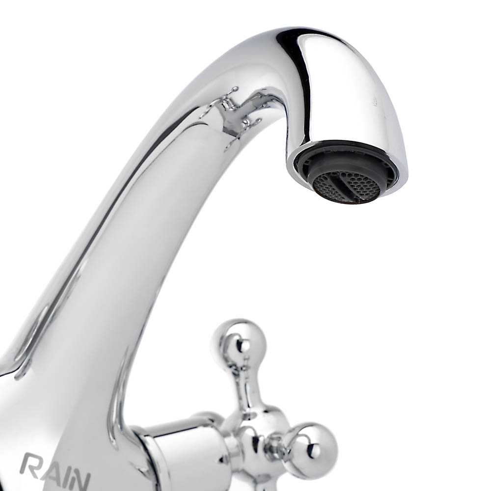 RAIN Смеситель для раковины Нефрит, керам. кран-буксы 1/2, латунь, хром, арт.№ 561-329