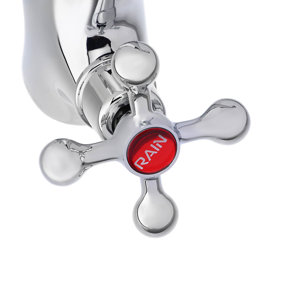 RAIN Смеситель для раковины Нефрит, керам. кран-буксы 1/2, латунь, хром, арт.№ 561-329