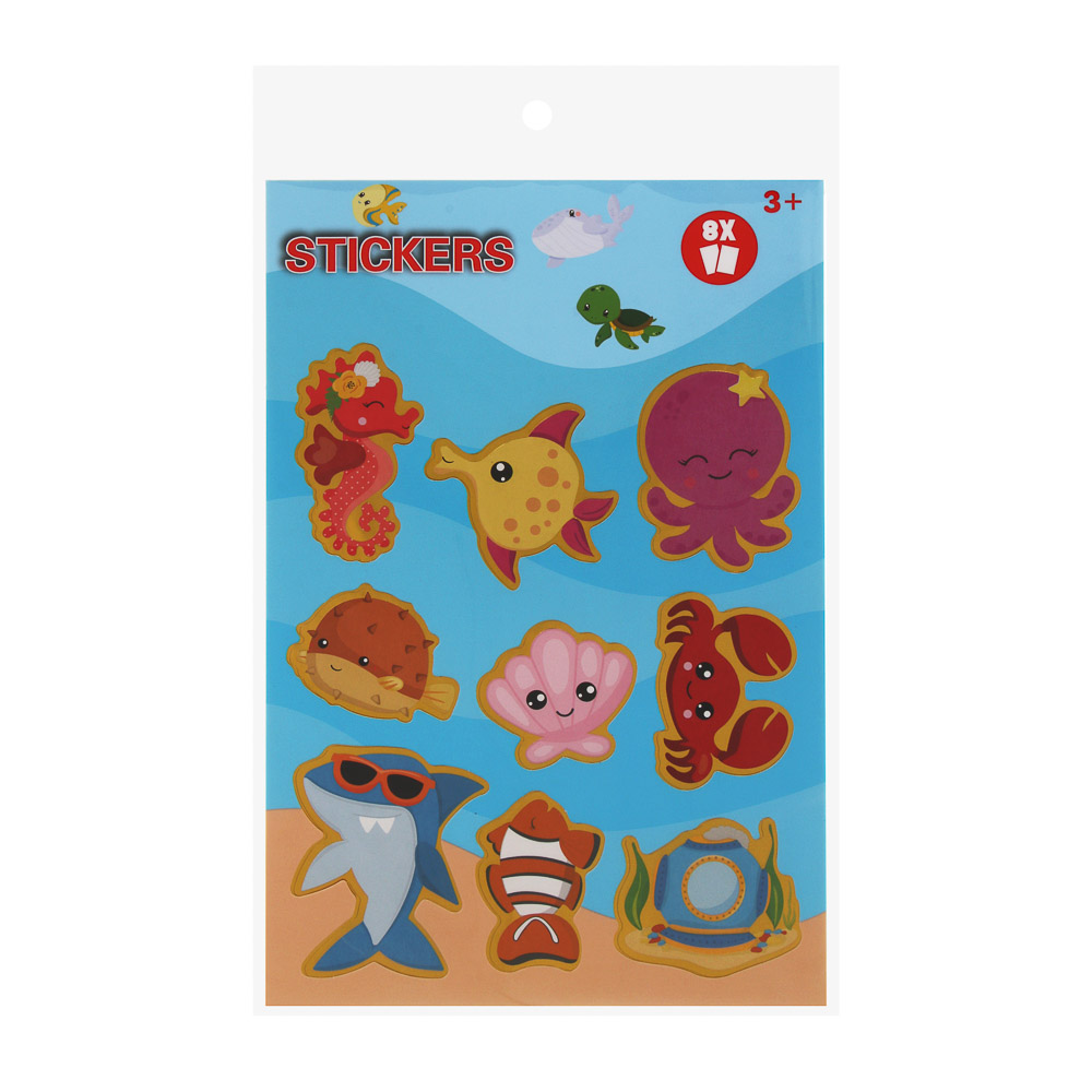 Блокнот с наклейками для творчества, 24х15см, бумага, 8 страниц, 4 дизайна, арт.№ 283-245