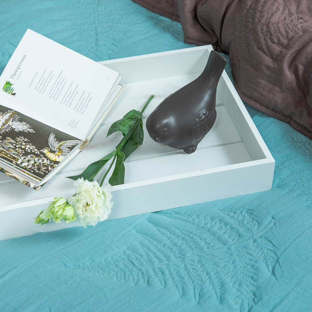 PROVANCE Мятный Латте Покрывало стеганое с эффектом вареного хлопка 220х240см, ПЭ, 3 цвета, арт.№ 488-033