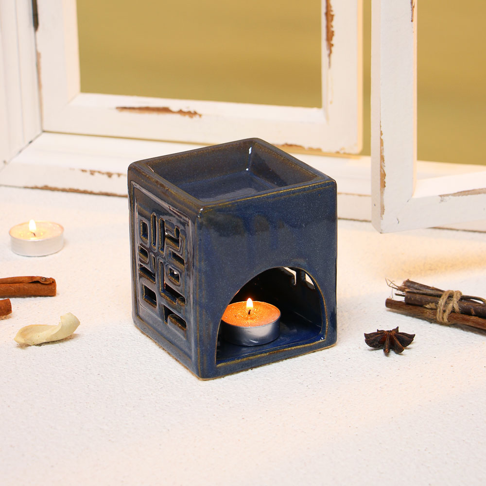 Аромалампа керамическая, 10x10x11 см, 2 цвета, арт.№ 471-022