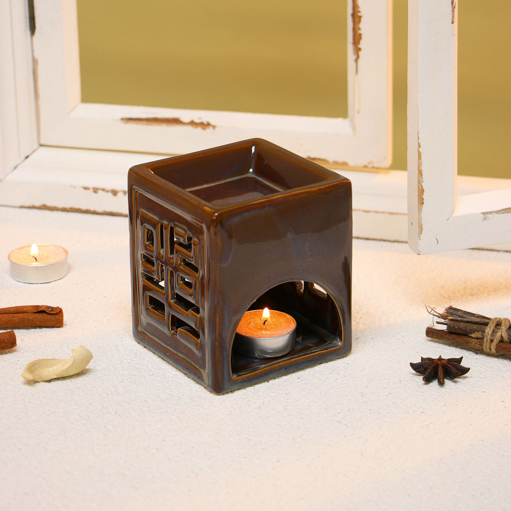 Аромалампа керамическая, 10x10x11 см, 2 цвета, арт.№ 471-022