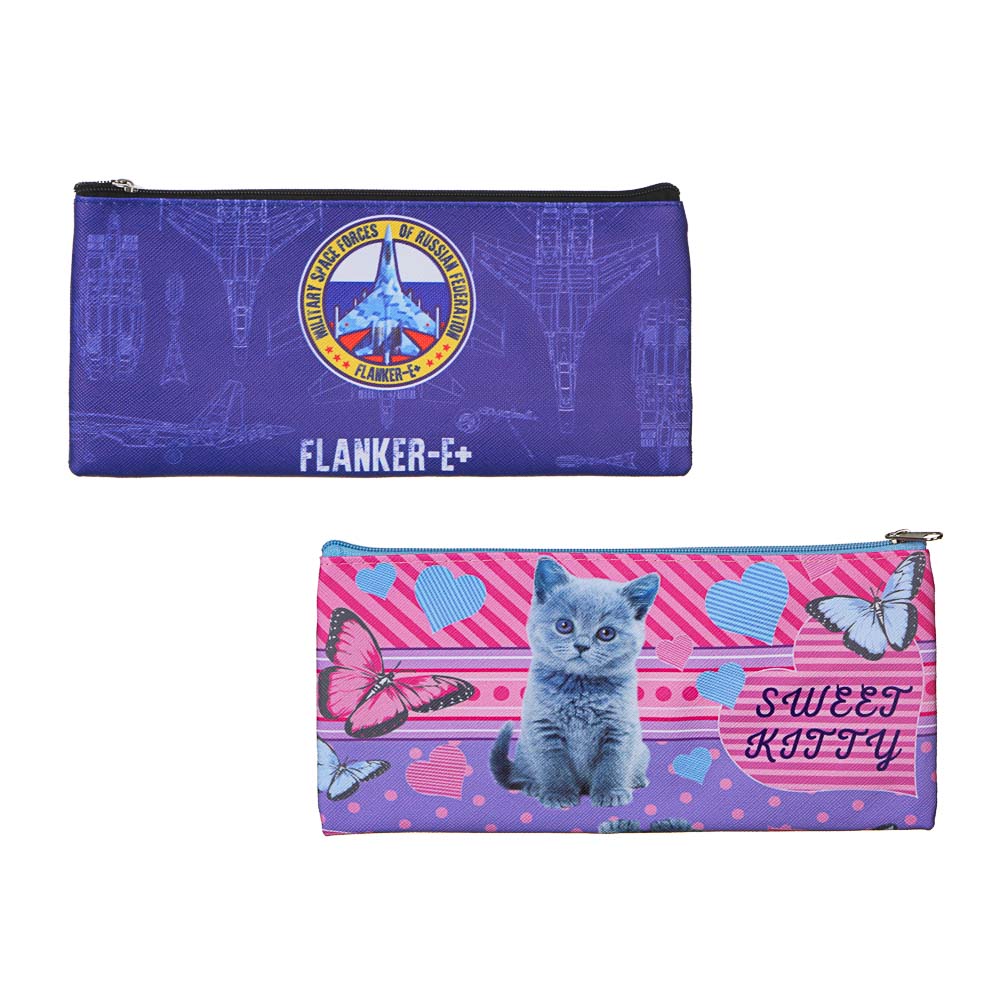 Свит Китти / Фланкер Пенал мягкий плоский, 21х10см, ПВХ 0,6мм, арт.№ 238-227