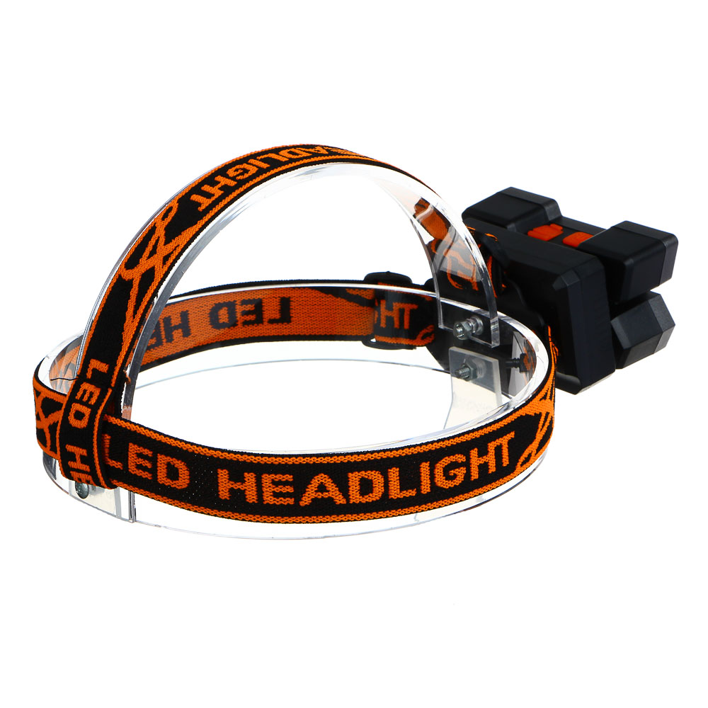 Фонарь налобный тм ЕРМАК, 6 + 3 LED, 4 режима, 87х50х58мм, 1200мАч, USB кабель, пластик, арт.№ 221-077