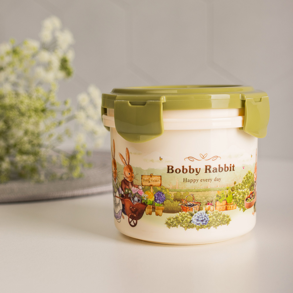 Контейнер с крышкой "Зайчата", 420мл, полипропилен, арт.№ 829-142