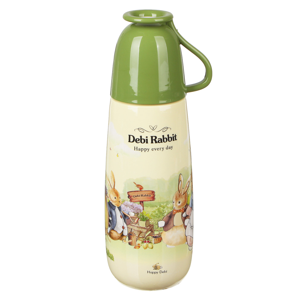 Бутылочка с кружкой "Зайчата", 650мл, полипропилен, арт.№ 829-148