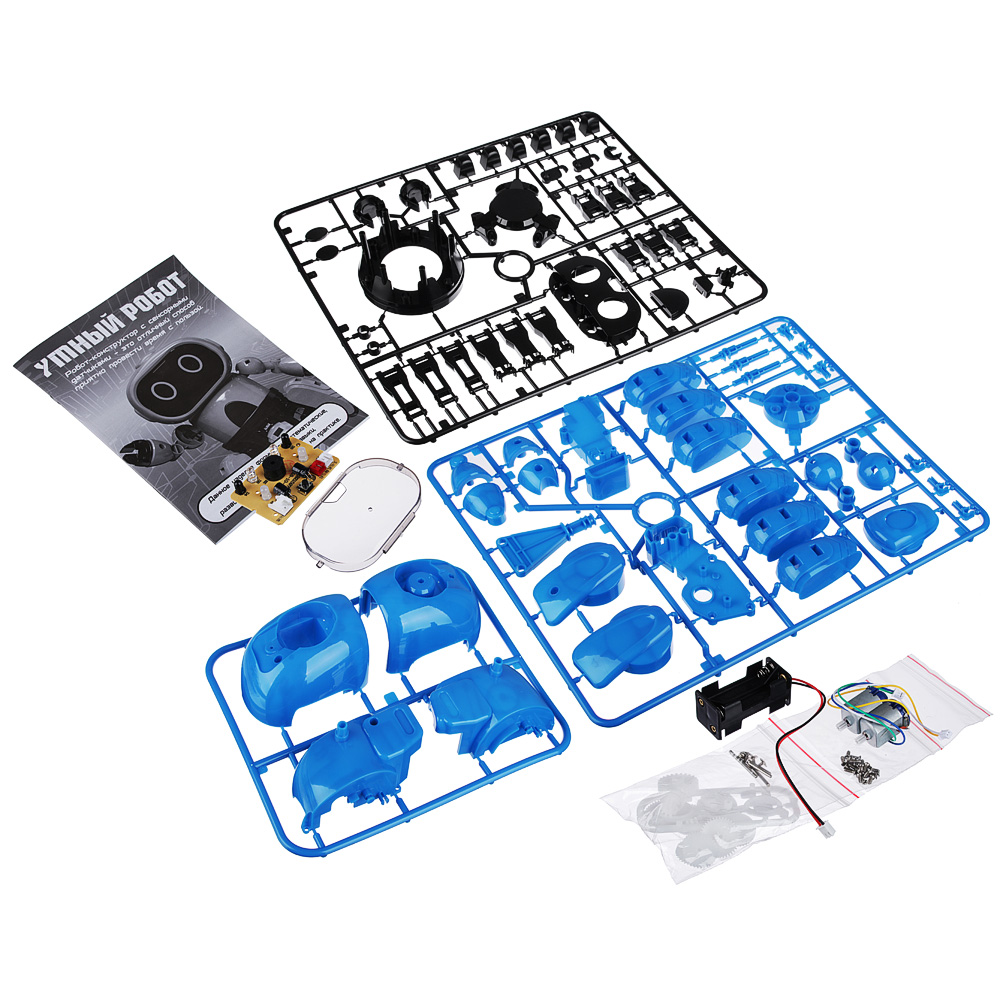 ИГРОЛЕНД Конструктор в виде робота с сенсорными датчиками, ABS, пит.4х1.5VAAA,16х12х12см, арт.№ 272-652