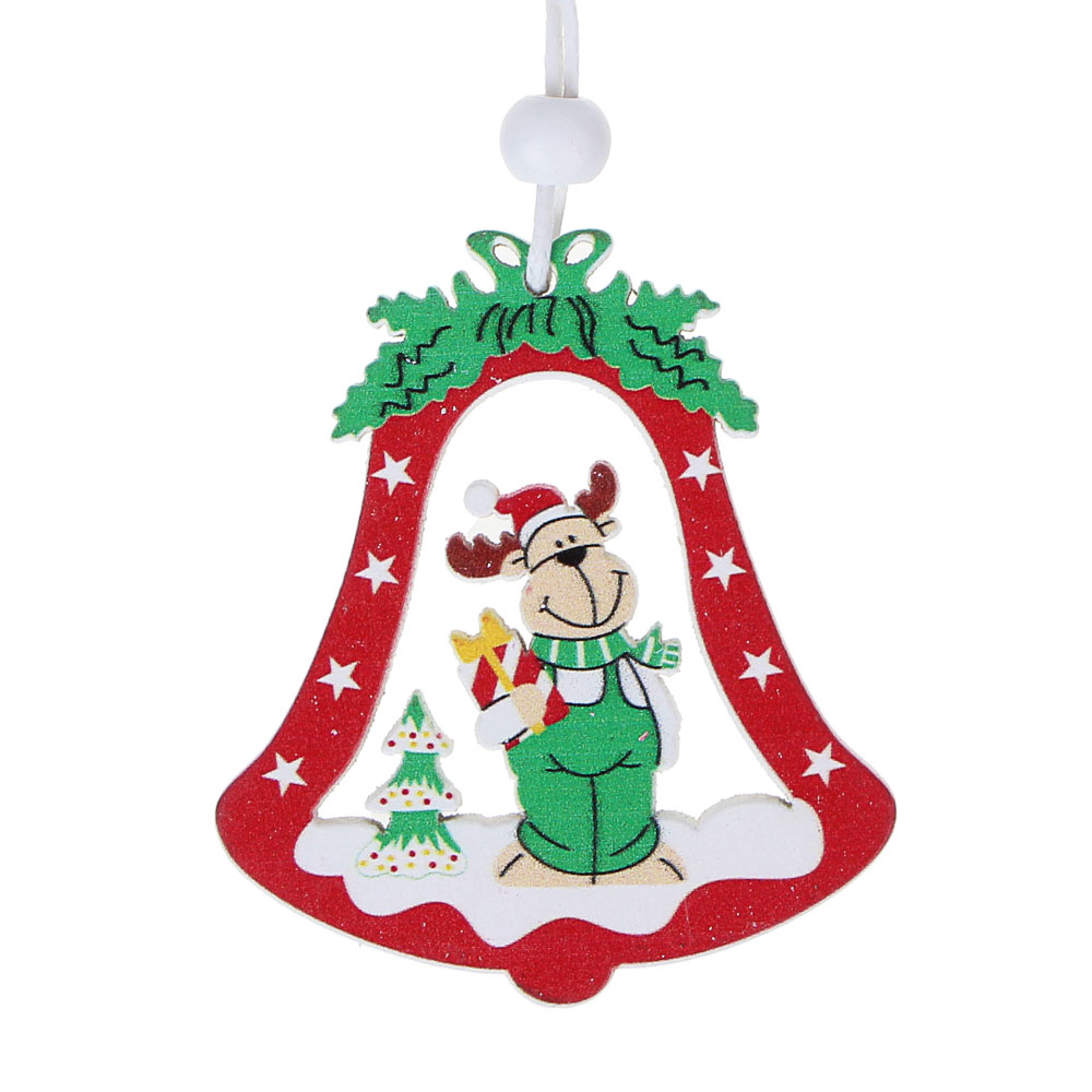 СНОУ БУМ Подвеска с новогодними персонажами, 5-6см, дерево, 12 дизайнов, арт.№ 396-648