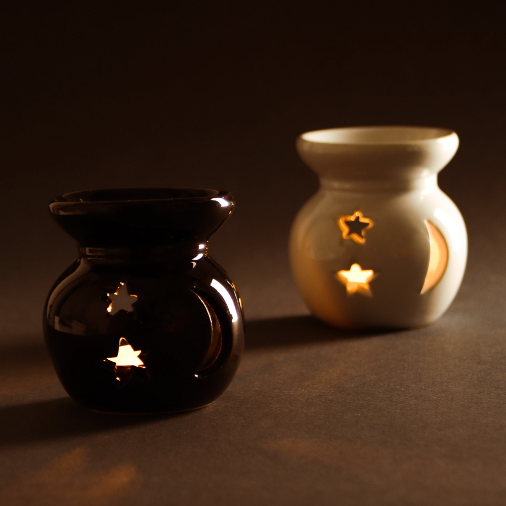 Аромалампа "Звезды и луна", 7х7х7см, керамика, 2 дизайна, арт.№ 536-229