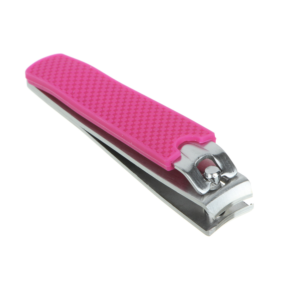 ЮНИLOOK Книпсер для ногтей с силиконовой ручкой, длина лезвий 12мм, сталь, 8см, 2-3 цвета, арт.№ 305-182