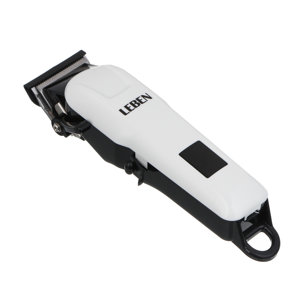 LEBEN Машинка для стрижки волос, 4 насадки: 3/7/9/12мм, Li-ion 3,7в/1200мАч, USB, арт.№ 251-102
