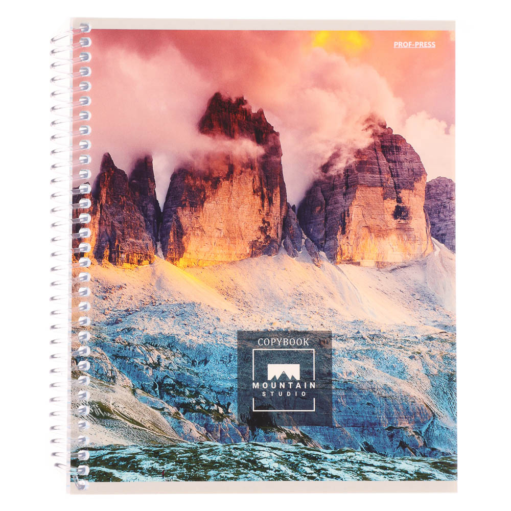 Тетрадь 96 л., А5, в клетку, БЕЛЫЕ ЛИСТЫ, обл.мел. картон, спираль, микс, арт.№ 578-180