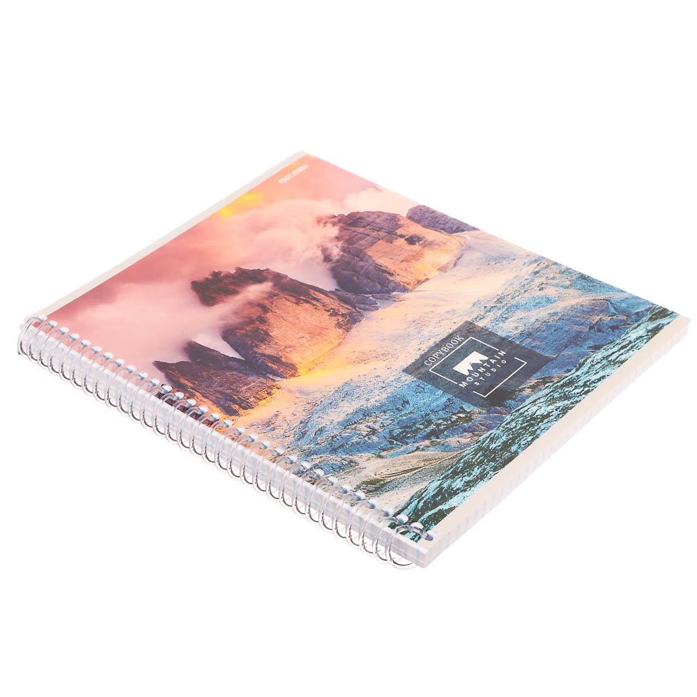 Тетрадь 96 л., А5, в клетку, БЕЛЫЕ ЛИСТЫ, обл.мел. картон, спираль, микс, арт.№ 578-180