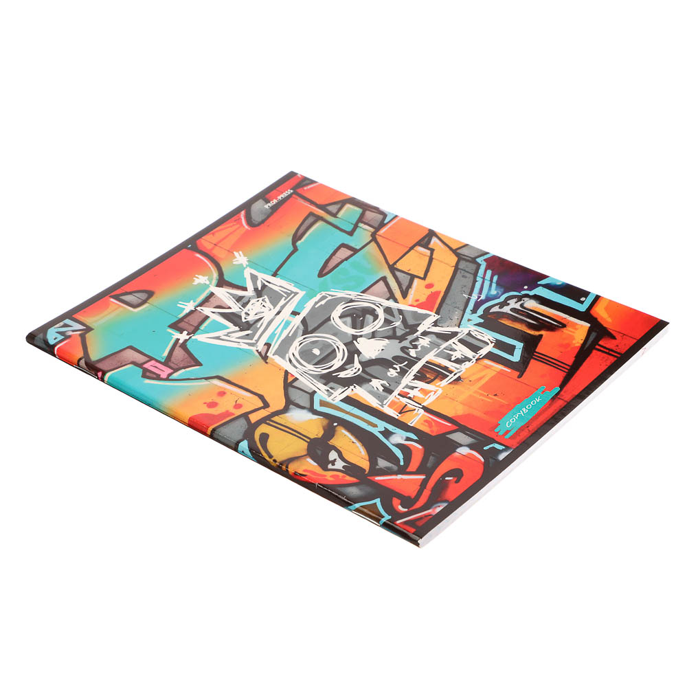 Тетрадь 48л., А5, в клетку, офсет, обл. мел.картон, скрепка, твин лак, микс, арт.№ 578-181