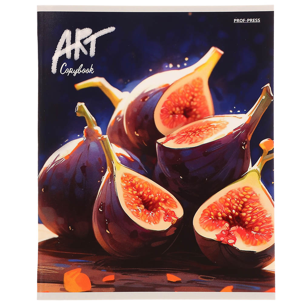 Тетрадь 48л., А5, в клетку, офсет, обл. мел.картон, скрепка, твин лак, микс, арт.№ 578-181