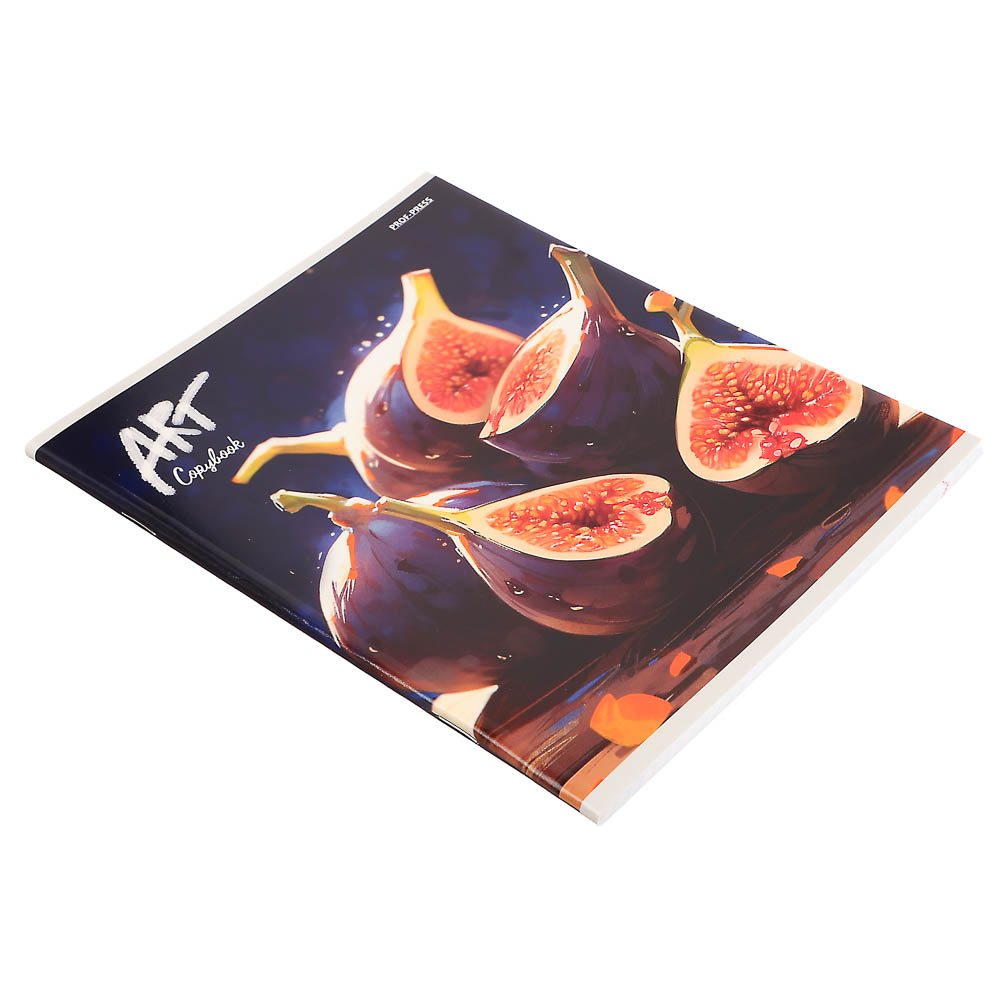 Тетрадь 48л., А5, в клетку, офсет, обл. мел.картон, скрепка, твин лак, микс, арт.№ 578-181