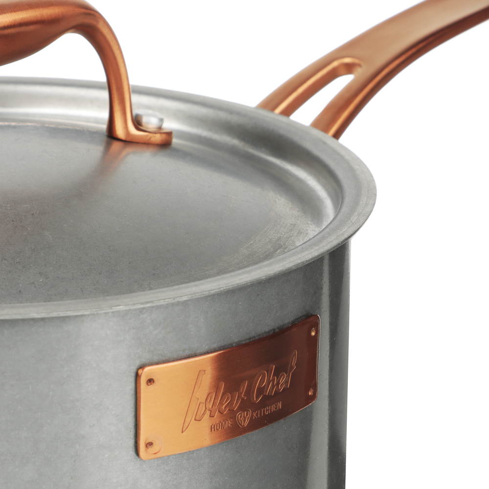 Ivlev Chef Ladoga Ковш 18х10,5см 2,5л, с нерж. крышкой, индукция, нерж.сталь 18/10, арт.№ 822-254