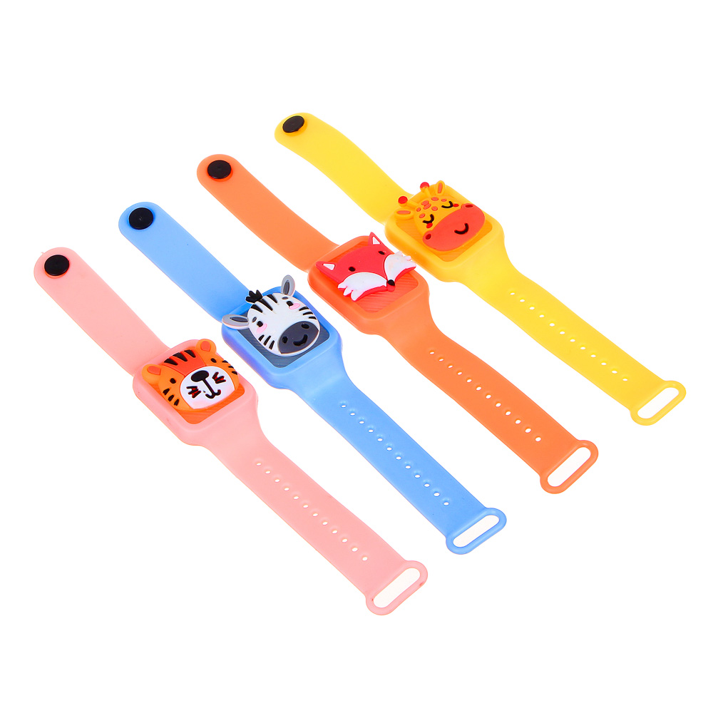 ИГРОЛЕНД Кляк-браслет, светящийся, пластик, силикон, 2xAG13, 22х3,5см, 4 дизайна, арт.№ 295-184