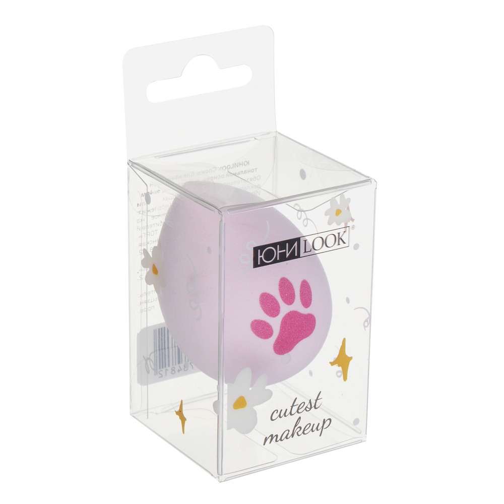 ЮНИLOOK Спонж для нанесения тональной основы, полиуретан, 6х4см, 6 цветов, арт.№ 357-257