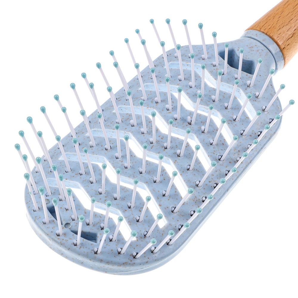 ЮНИLOOK Расческа массажная Эко, дерево, нейлон, 23х6,5 см, 2 цвета, арт.№ 319-172