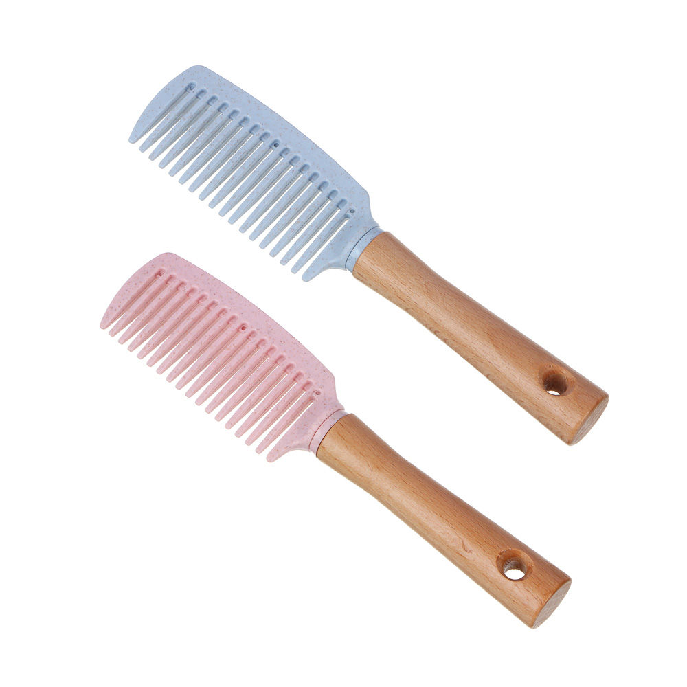 ЮНИLOOK Расческа массажная Эко, дерево, нейлон, 21х4,5 см, 2 цвета, арт.№ 319-171