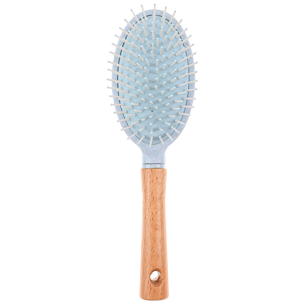 ЮНИLOOK Расческа массажная Эко, дерево, нейлон, 23,5х7 см, 2 цвета, арт.№ 319-169