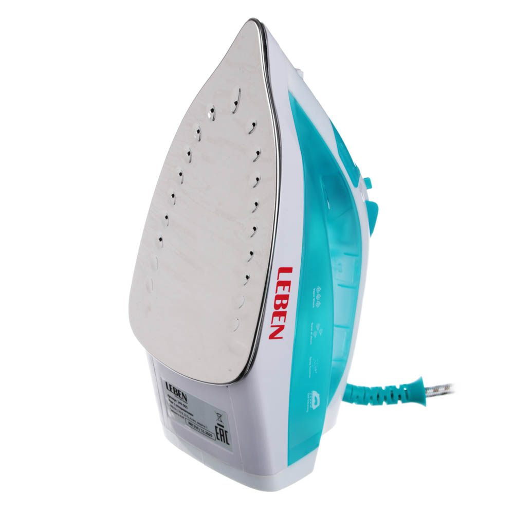 LEBEN Утюг с отпаривателем 2000 Вт, подошва - покрытие из нерж. стали, пар 15 гр.мин, арт.№ 249-003