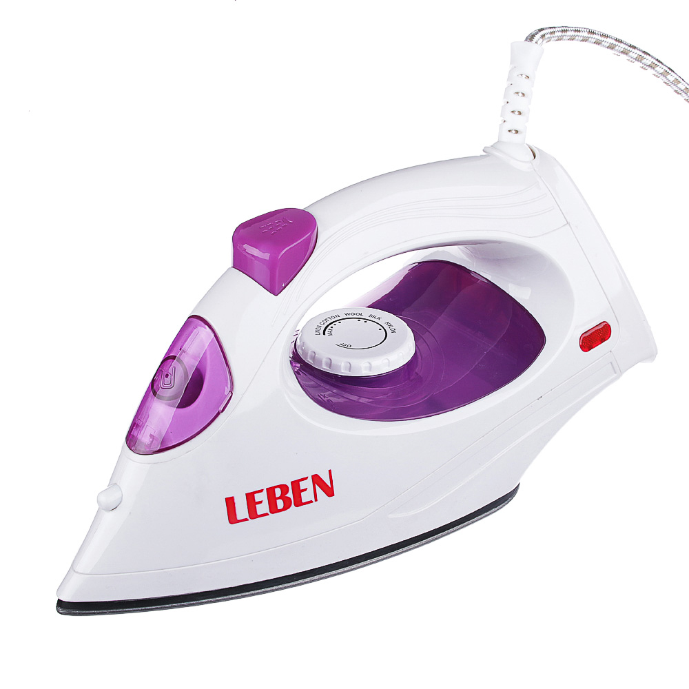 LEBEN Утюг с разбрызгивателем 1600Вт подошва тефлон, арт.№ 249-002