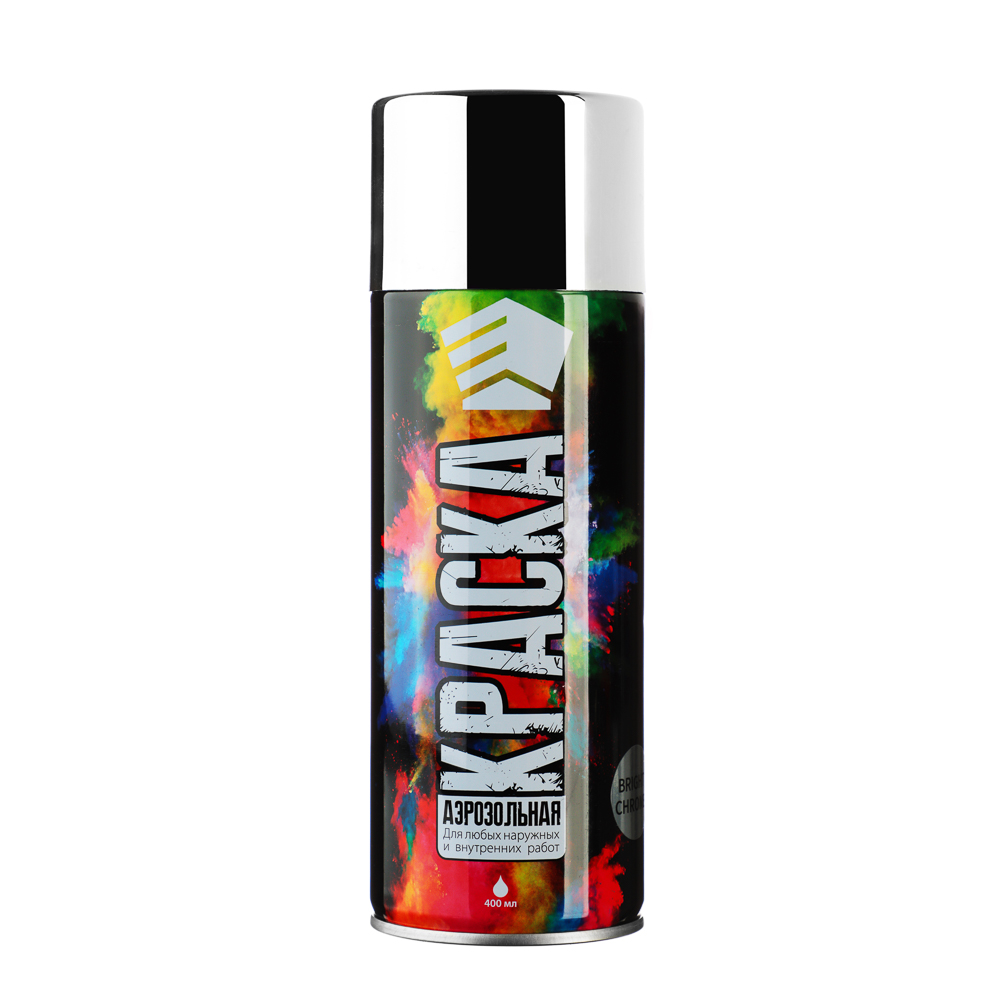 ЕРМАК Краска аэрозоль 400мл, хром (9004/CS), арт.№ 759-243