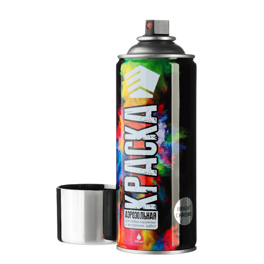 ЕРМАК Краска аэрозоль 400мл, хром (9004/CS), арт.№ 759-243
