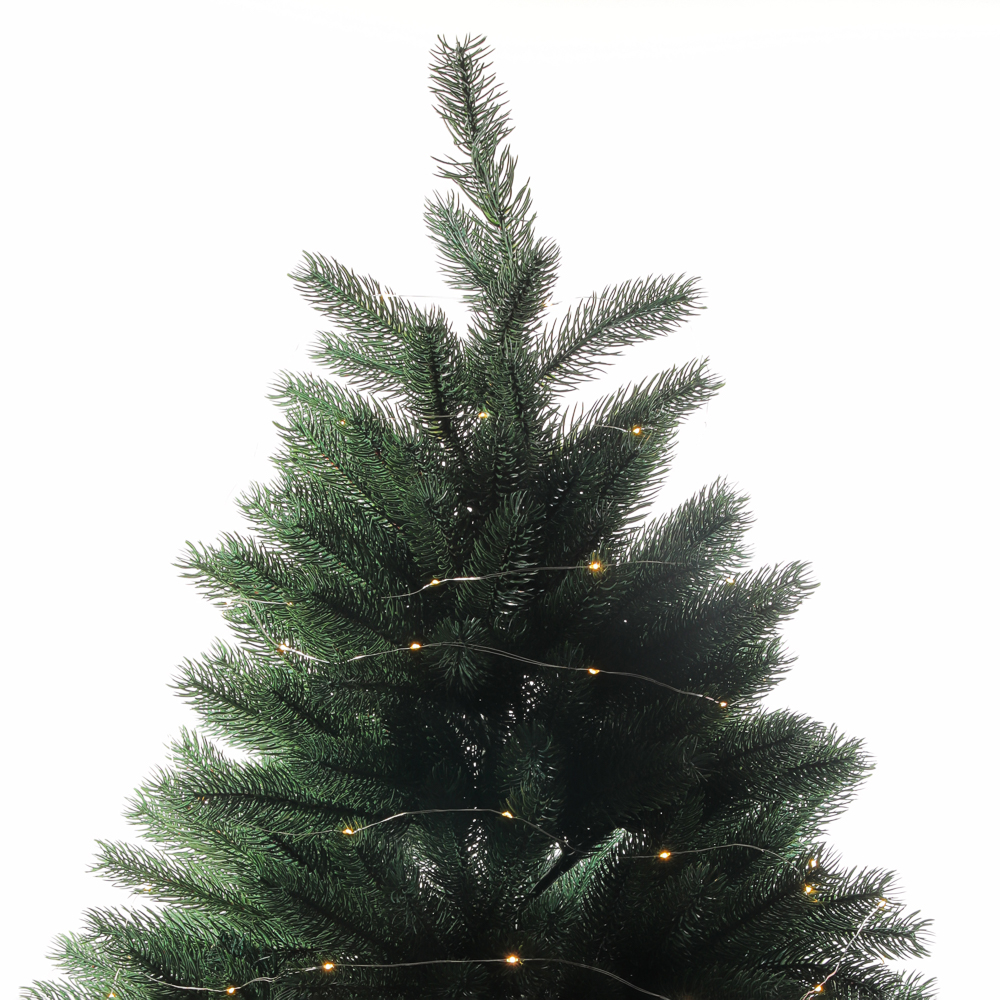 Гирлянда нить росы 10 м СНОУ БУМ, 100 LED ламп, свечение шампань, 8 режимов, проволока серебряный цвет, 3хАА, арт.№ 384-338