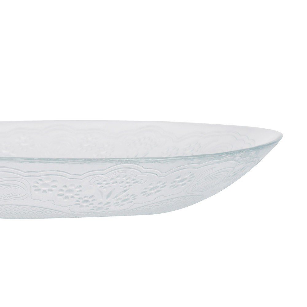 PASABAHCE Лейси Тарелка 215*165мм, упрочненное стекло, арт.№ 877-757