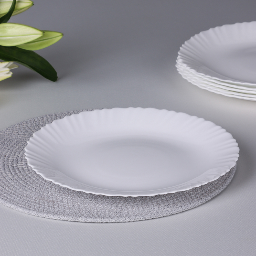 MILLIMI Бьянко Плюс Набор столовой посуды 19 пр., опаловое стекло, арт.№ 818-023