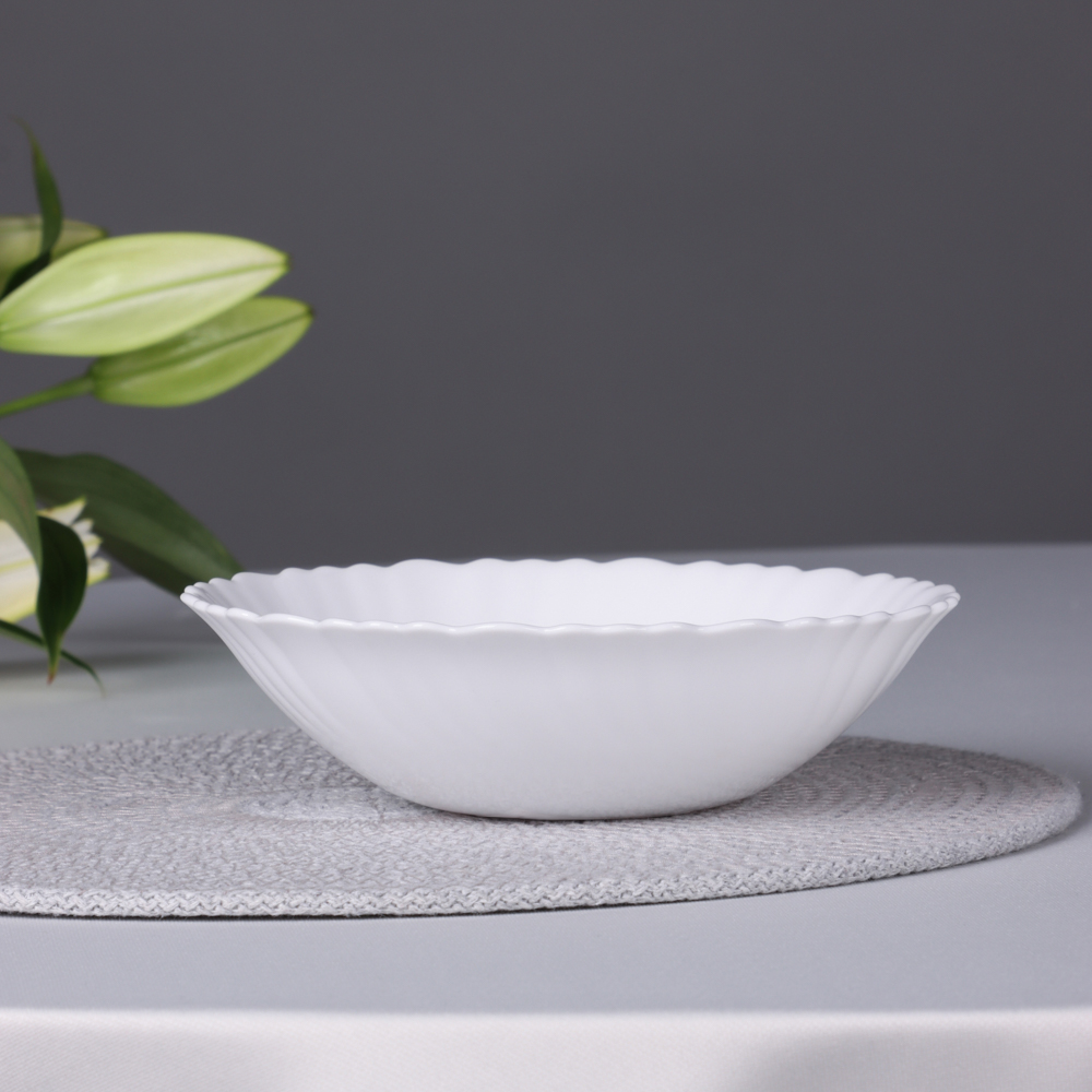 MILLIMI Бьянко Плюс Салатник, опаловое стекло, 16.5см,400мл, арт.№ 818-024