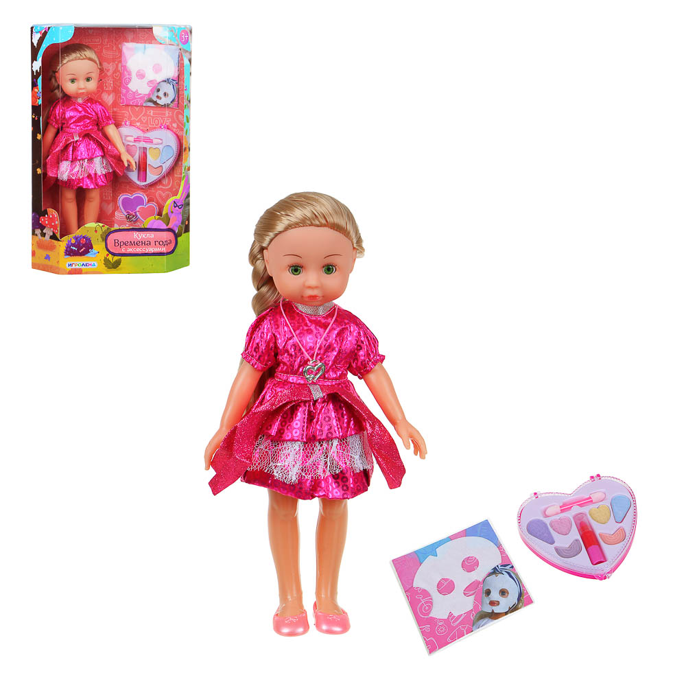 ИГРОЛЕНД Кукла "Времена года" с аксессуарами, 30см, АБС, ПВХ, полиэстер, 23х9,5х35 см, 4 дизайна, арт.№ 267-865