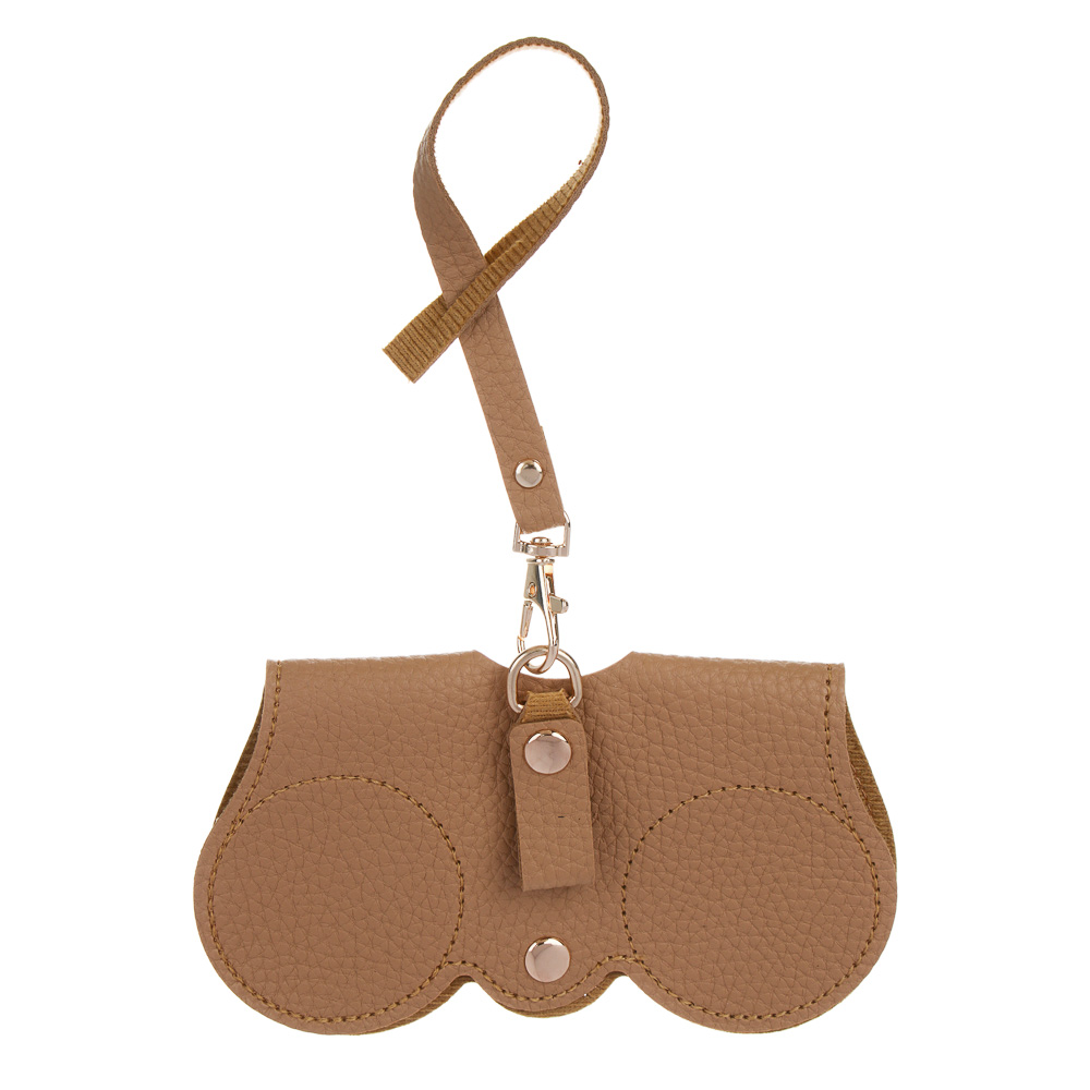 ЮL Футляр для очков на кнопке с подвесом, ПУ, 14,5х8см, 5 цветов, арт.№ 339-108