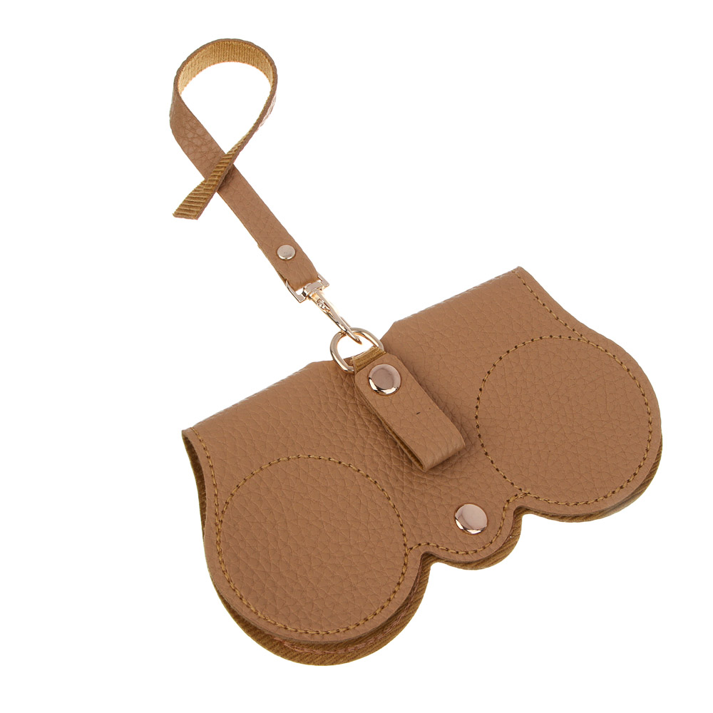 ЮL Футляр для очков на кнопке с подвесом, ПУ, 14,5х8см, 5 цветов, арт.№ 339-108