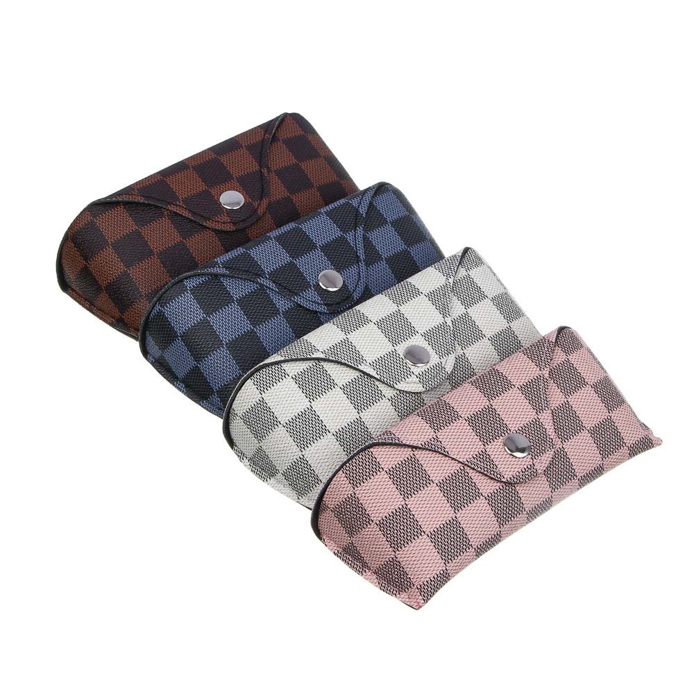 ЮL Футляр для солнцезащитных очков на кнопке, ПУ, 16,5х6,5см, 4 цвета, арт.№ 339-109