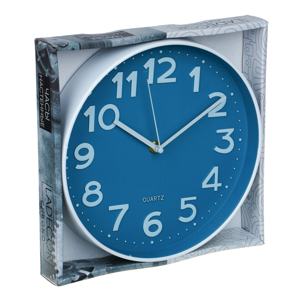 LADECOR CHRONO Часы настенные, круглые, 25 см, 3 цвета, арт.09-53, арт.№ 581-094