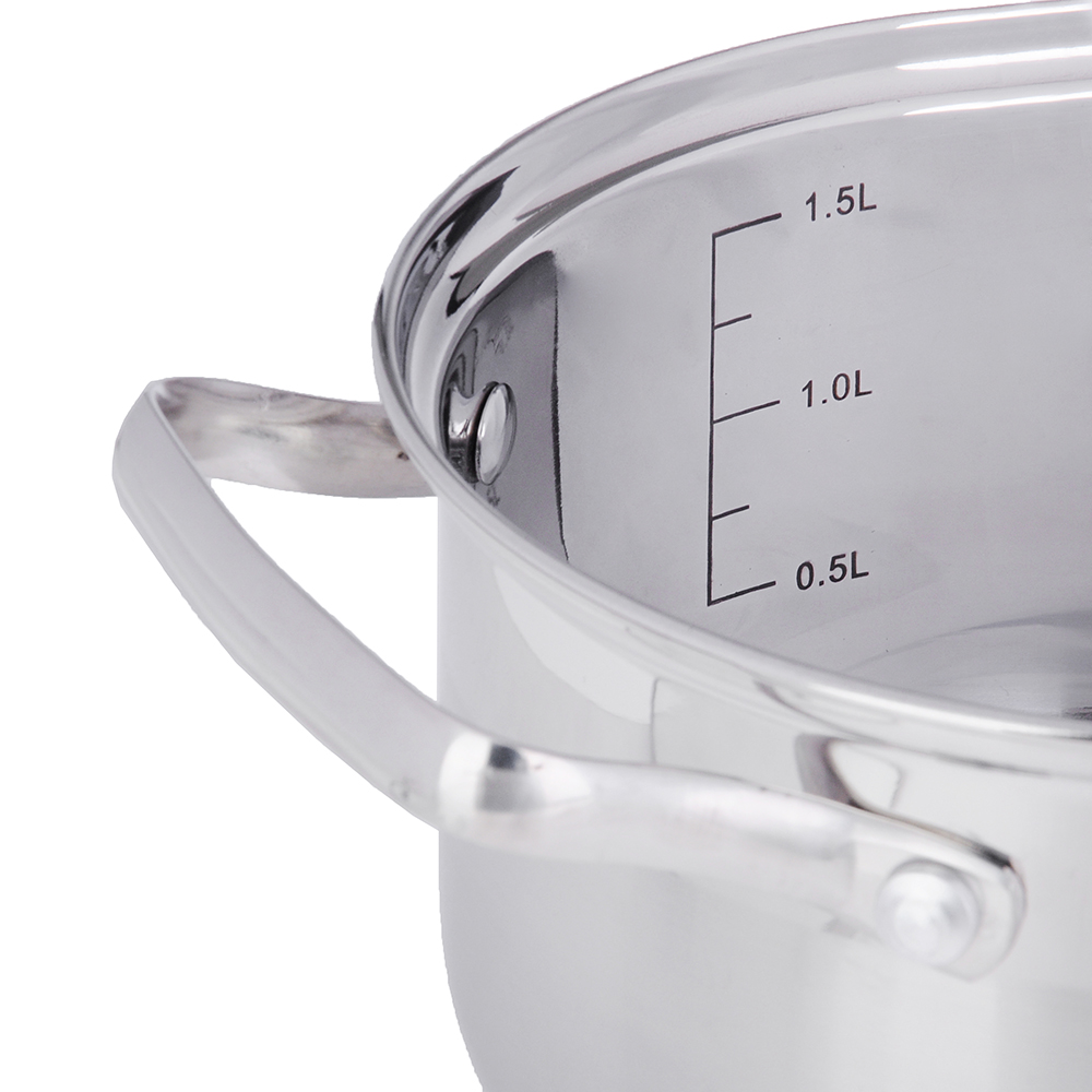 VETTA Берн Кастрюля 16х10см. 1,9л. со стекл. крышкой, индукция, арт.№ 822-099