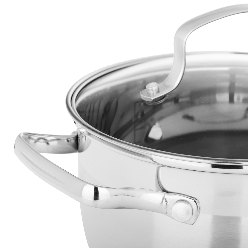 VETTA Берн Кастрюля 18х11см. 2,6л. со стекл. крышкой, индукция, арт.№ 822-100